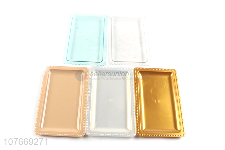 Square shape low price plastic plates for dinner and fruits