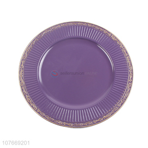 Good sale purple electroplated plates for decoration