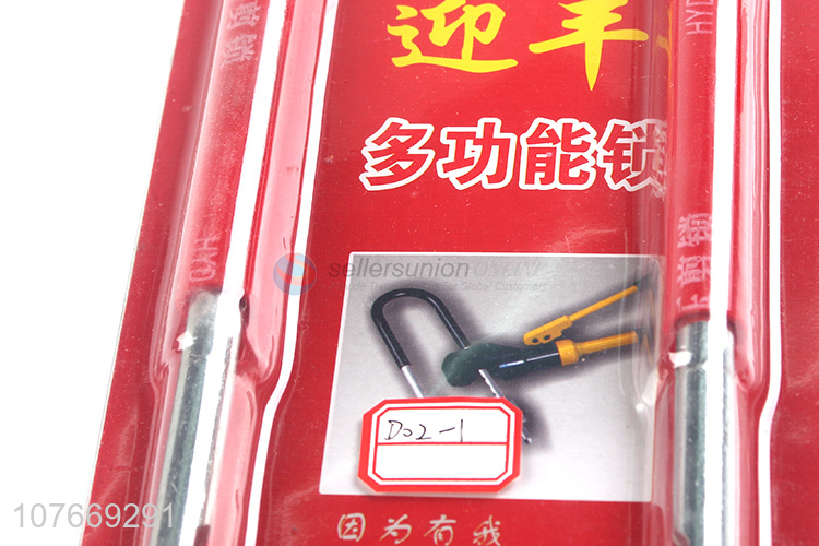 Hot sale multi-purpose iron lock u shape bicycle lock