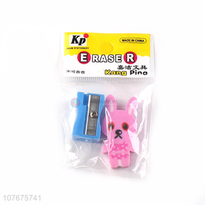 New arrival school stationery pencil sharpener with eraser