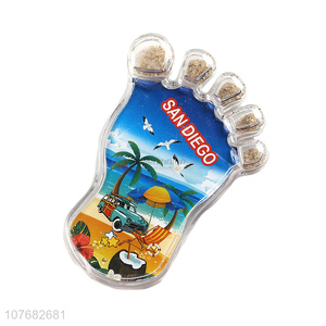 Good sale 2 in 1 slipper shape acrylic fridge magnet clip