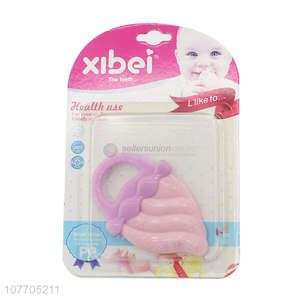 Professional eco-friendly ice cream shape infant teething toy baby teether