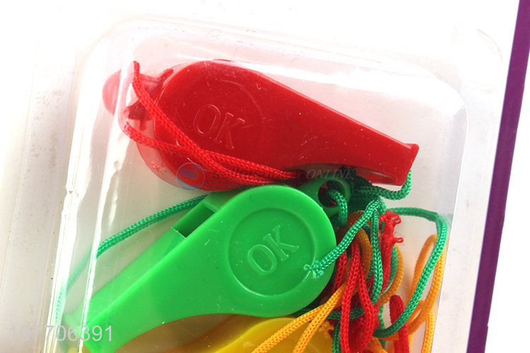 Hot selling sports class whistle team competition plastic whistle