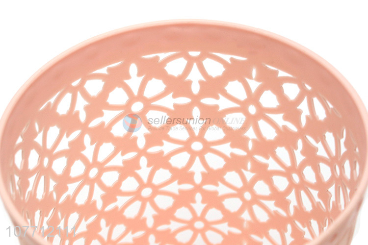 New Arrival Pink Hollowed-Out Storage Basket For Home And Office