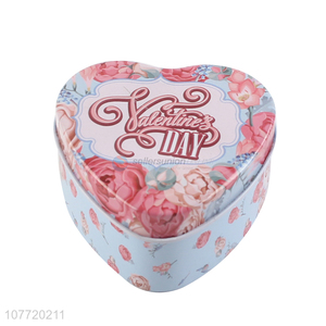 Factory wholesale heart-shaped tinplate box wedding candy box