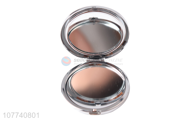 Good quality unique round foldable metal makeup mirror cosmetic mirror