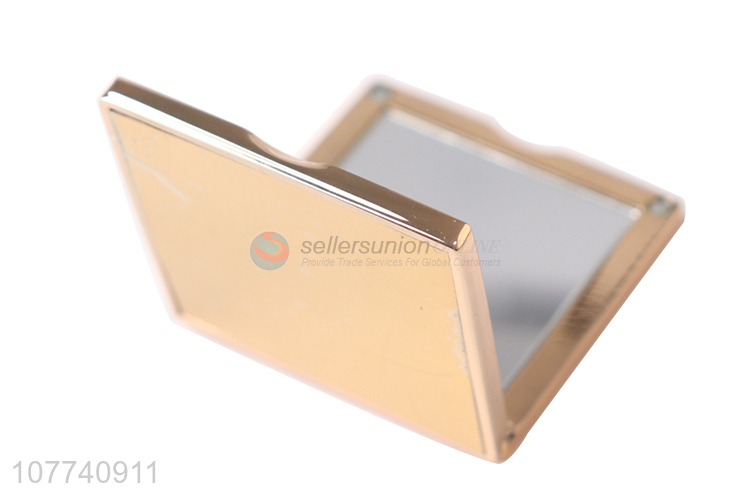 Custom square foldable metal pocket mirror makeup mirror compact mirror