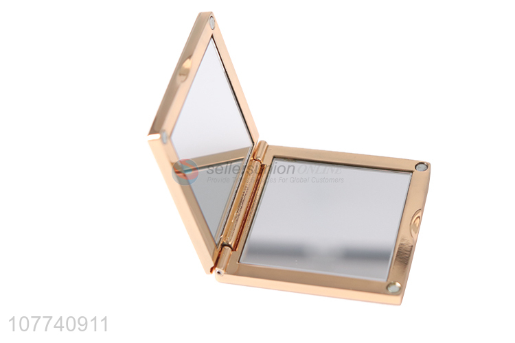 Custom square foldable metal pocket mirror makeup mirror compact mirror