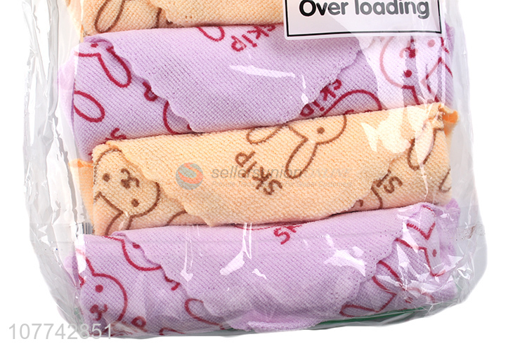 Best selling colourful soft cleaning towel with rabbit pattern