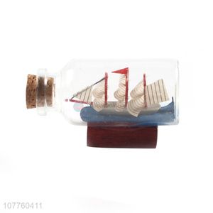 Good Quality Mini Sailing Boat <em>Glass</em> Drift Bottle Best Gift <em>Crafts</em>