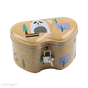 Lovely Design Heart Shape Money Box With Lock