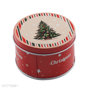Good Sale Christmas Gift Packing Tin Can Round Tin Case