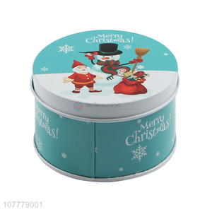 Fashion Design Round Tin Can Best Christmas Gift Packing Case