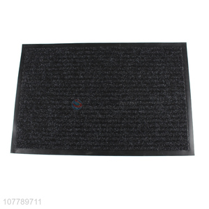 Factory direct sale solid color anti-skid rubber polyester door mat