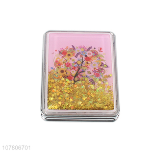 New arrival glitter compact mirror sequined makeup mirror for gift