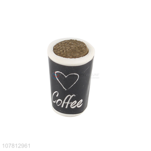 High quality eco-friendly coffee cup shaped eraser for boys and girls