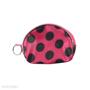 Factory price high quality women coin purse with spots pattern