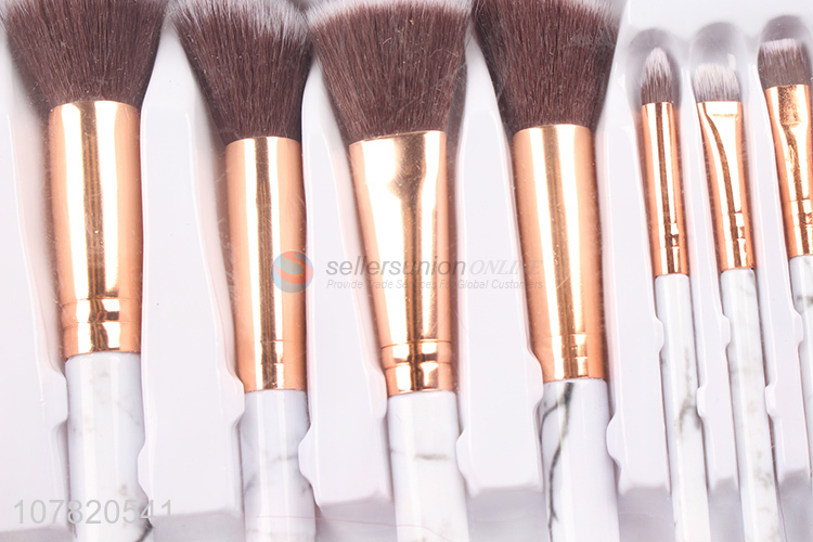Fashion Style 10 Pieces Marble Makeup Brush Collection Set