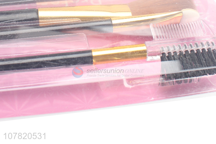 Custom 5 Pieces Eyeshadow Brush Powder Brush Eyebrow Brush Set