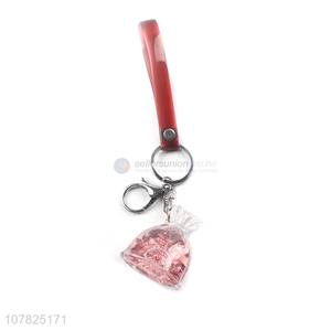 Popular product quicksand keychain with top quality