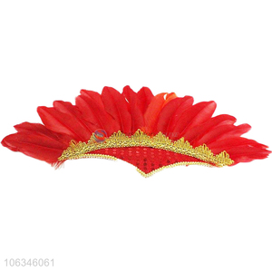China supplier decorative party feather headwear