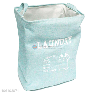 China wholesale household foldable polyester fabric laundry bag with handles