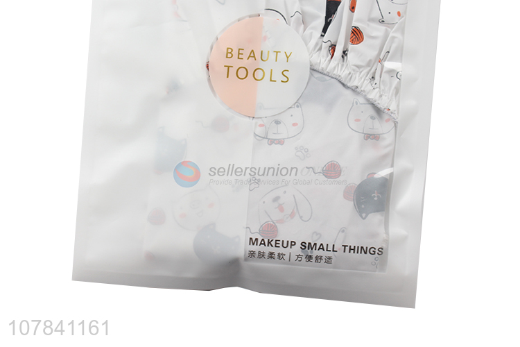 Yiwu wholesale white cartoon waterproof dense shower cap