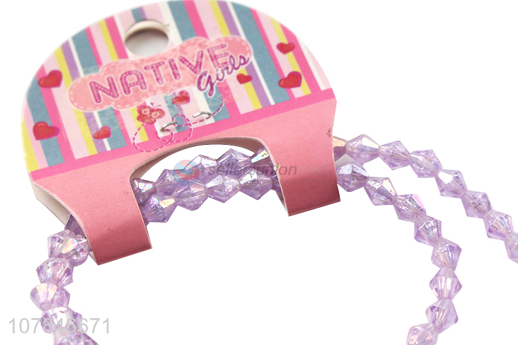 Hot Sale Plastic Necklace Bracelet Set For Girls