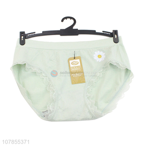 Top quality green women summer stretch panties underwear
