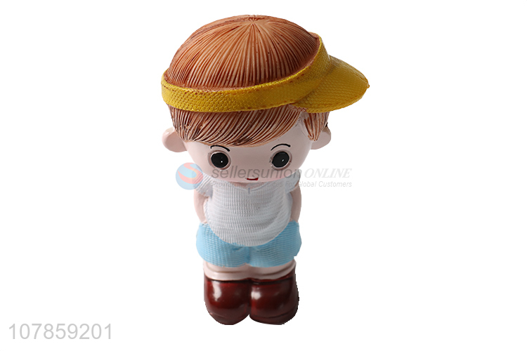 China manufacturer lovely resin couple doll car interior accessories