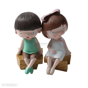 High quality resin couple doll resin couple figurine for decor