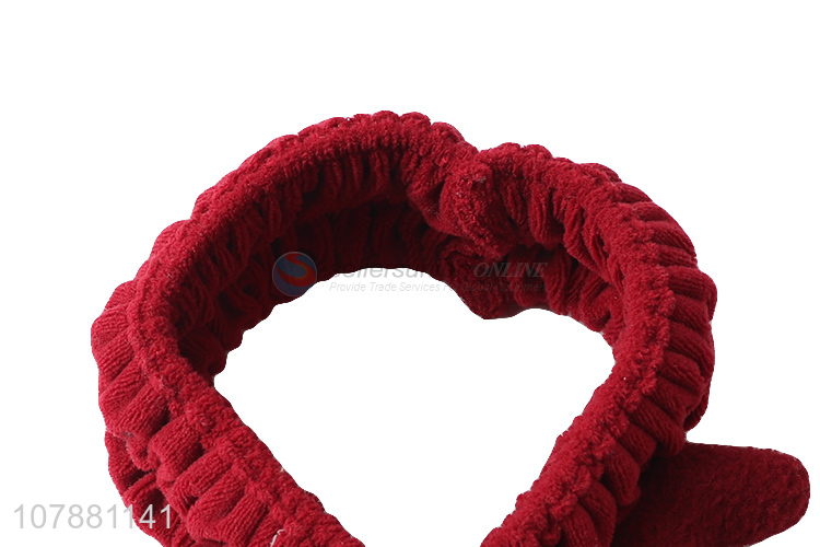 Cheap price red soft makeup hairband with top quality