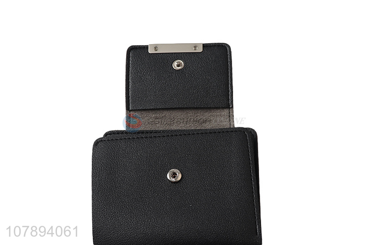 Factory price black portable women purse with high quality