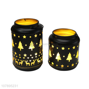 New product Christmas metal art and crafts led candle holder wholesale
