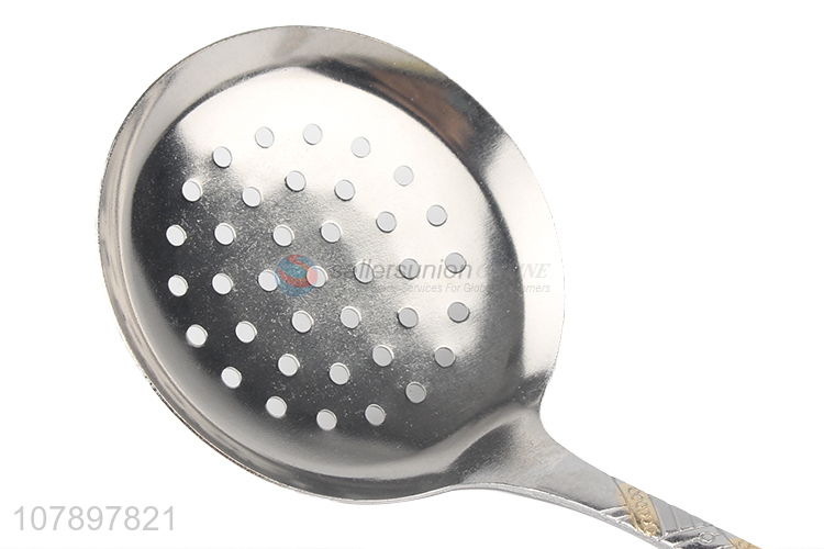 New product silver spoon stainless steel hot pot colander