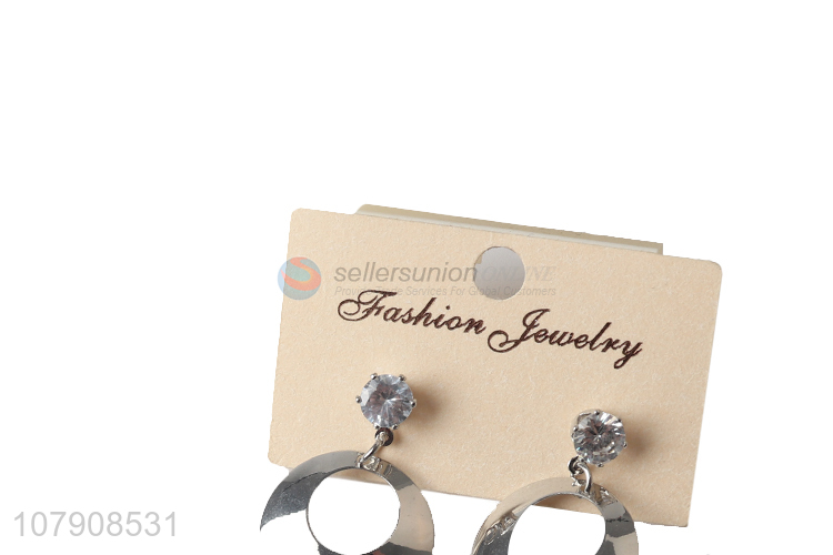 Popular jewelry accessories simple painted hollow hoop stud earrings