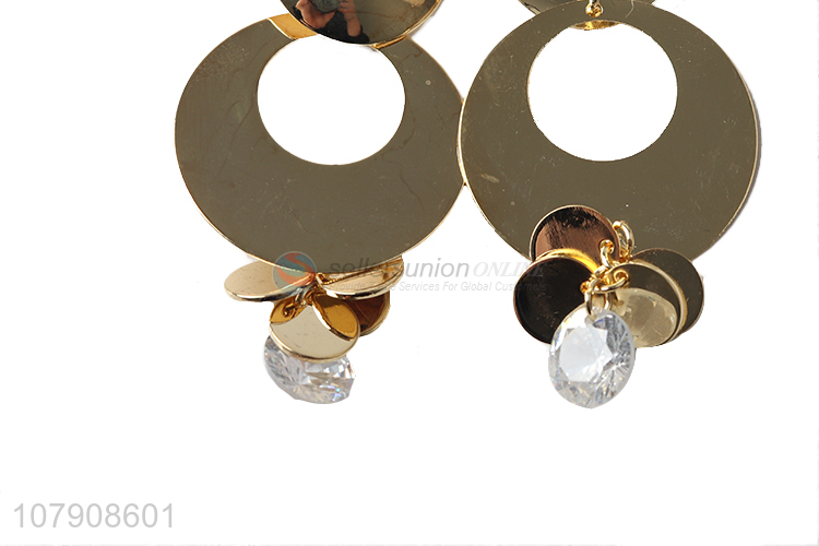 Best selling decorative hoop geometry circle earrings for women