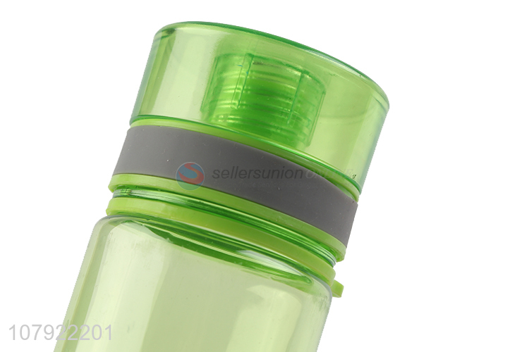 Factory direct sale green plastic portable sports drinking cup