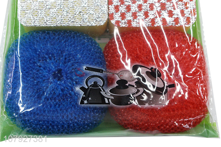 High quality multicolor kitchen scouring pad steel ball set
