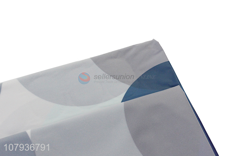 Custom Translucent Semicircle Pattern Shower Curtain Waterproof Bath Curtain