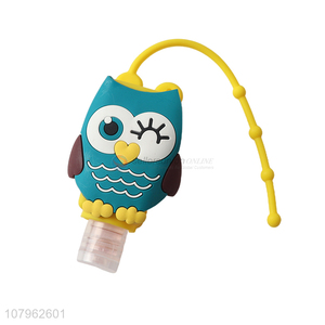 New arrival cherry aroma hand sanitizer with cartoon silicone holder