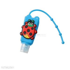 Best selling fruits aroma kids travel hand gel with silicone holder