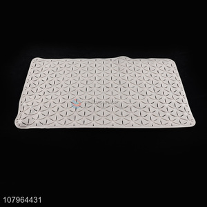 High quality solid color anti-slip pvc bath mat with suction <em>cups</em>