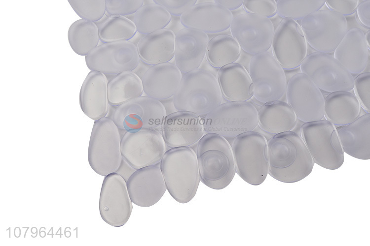 Wholesale clear stone design non-slip bathtub bath mat bathroom mat