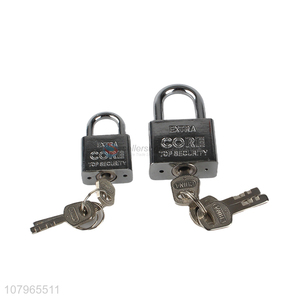 China factory silver square short beam <em>padlock</em> iron <em>padlock</em> wholesale
