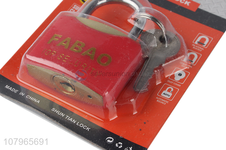 Yiwu factory wholesale red cased padlock household universal padlock