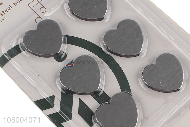 Good quality heart shaped stainless steel fridge magnet wholesale