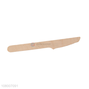 Low price portable packed food dinner knife with wooden handle