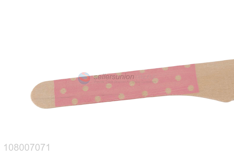 Hot products outdoor portable bamboo dinner knife with pink handle