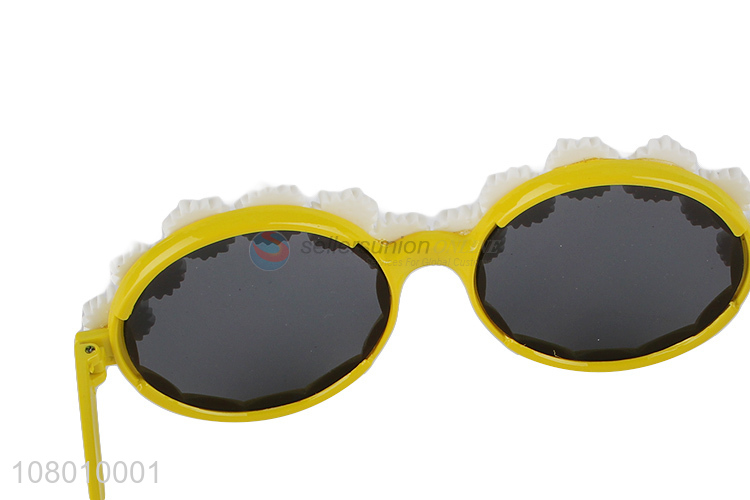Hot selling yellow party glasses creative cosplay decorative glasses
